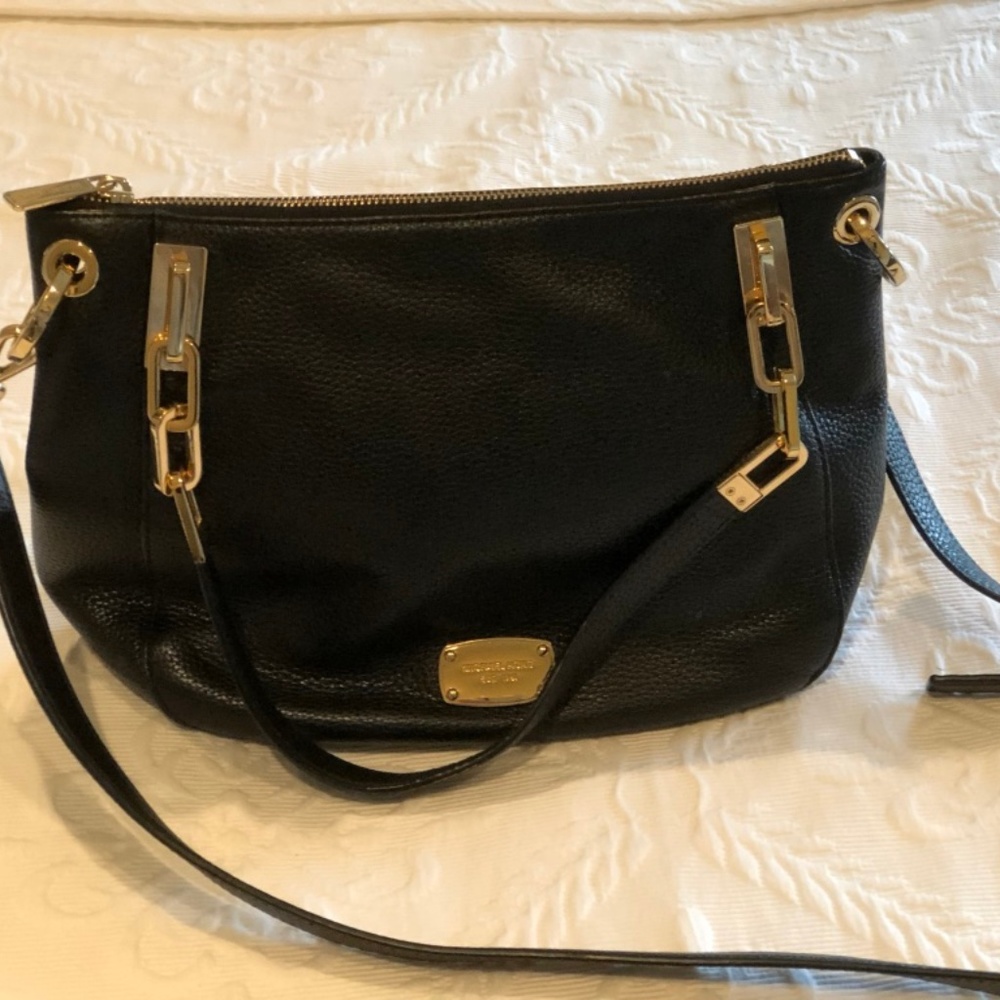 Michael Kors black leather bag